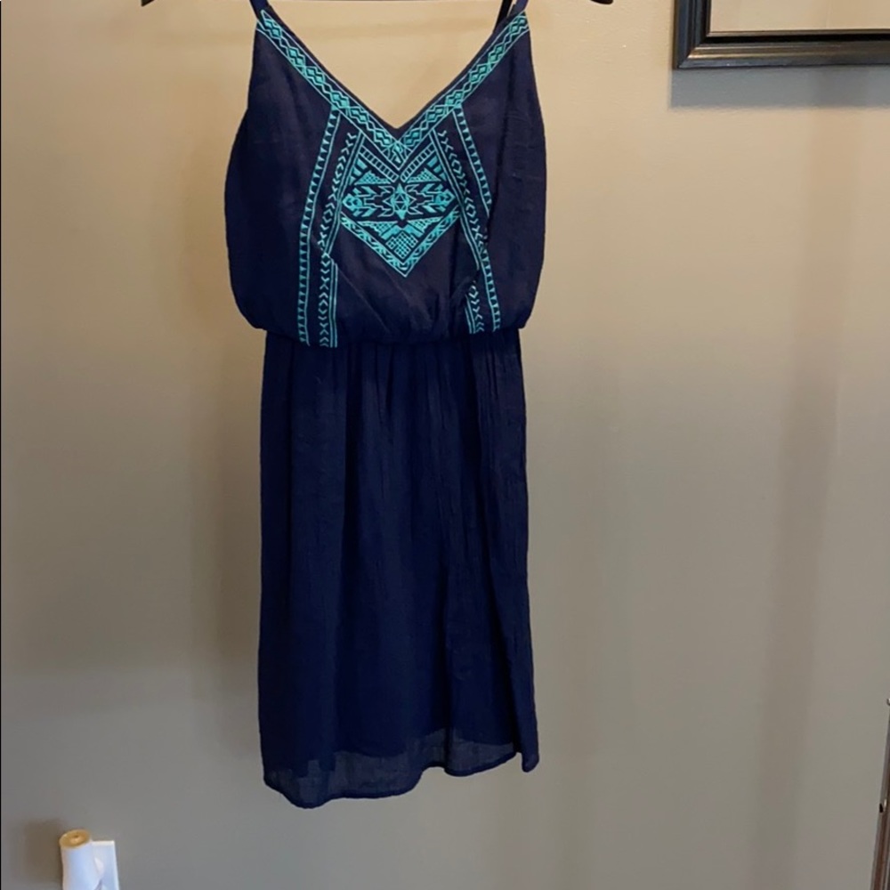 Navy Blue and turquoise dress